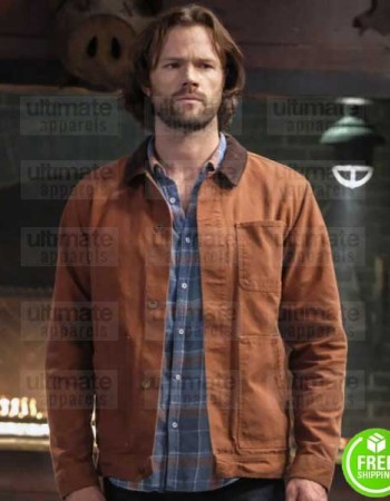 SUPERNATURAL JARED PADALECKI (SAM WINCHESTER) BROWN SUEDE LEATHER JACKET