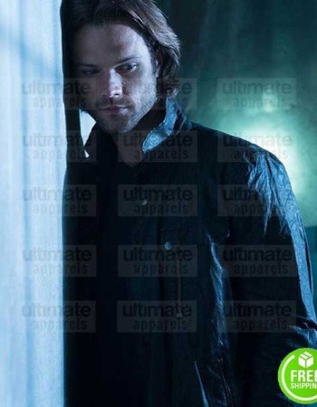SUPERNATURAL JARED PADALECKI (SAM WINCHESTER) BLACK LEATHER JACKET