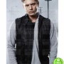 SUPERNATURAL JENSEN ACKLES (DEAN WINCHESTER) BLACK LEATHER VEST