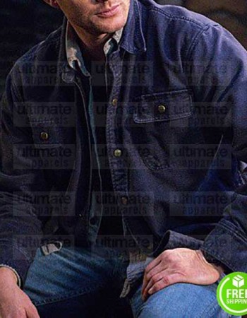 SUPERNATURAL JENSEN ACKLES (DEAN WINCHESTER) BLUE COTTON JACKET