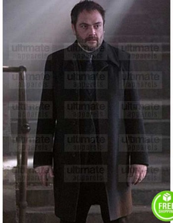 SUPERNATURAL MARK SHEPPARD (CROWLEY) WOOL BLACK COAT