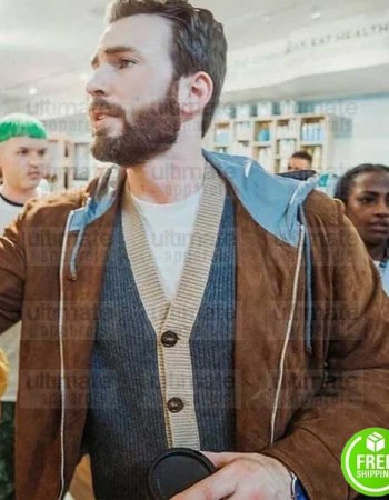 TIFF CHRIS EVANS BROWN SUEDE LEATHER JACKET