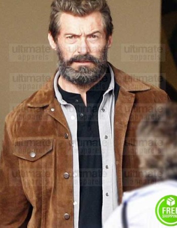 THE LOGAN HUGH JACKMAN (WOLVERINE) BROWN SUEDE LEATHER JACKET