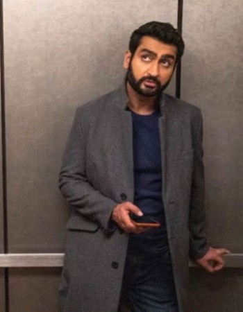 THE LOVEBIRDS KUMAIL NANJIANI GREY COAT