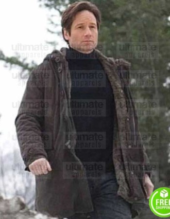 THE X-FILES DAVID DUCHOVNY (FOX MULDER) BROWN COTTON COAT