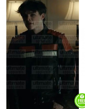 TITANS CURRAN WALTERS (JASON TODD) BLACK LEATHER JACKET 