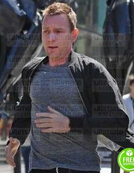 T2 TRAINSPOTTING EWAN MCGREGOR (RENTON) BLACK COTTON JACKET