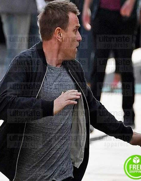 T2 TRAINSPOTTING EWAN MCGREGOR (RENTON) BLACK COTTON JACKET