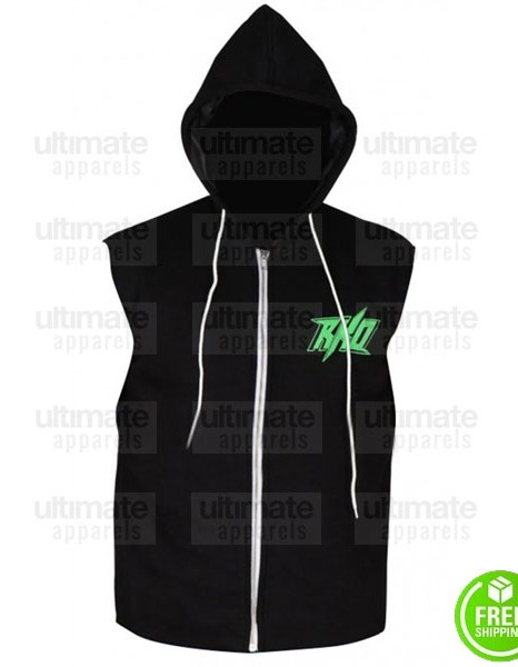WWE RANDY ORTON RKO BLACK HOODIE VEST