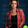 BATES MOTEL PALOMA KWIATKOWSKI (CODY BRENNAN) RED LEATHER JACKET