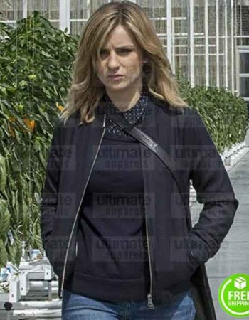 BLACK MIRROR KELLY MACDONALD (KARIN PARKE) BLACK BOMBER COTTON JACKET