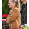CHICAGO P.D TRACY SPIRIDAKOS (HAILEY UPTON) BROWN BOMBER JACKET