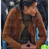 CHICAGO P.D VANESSA ROJAS (LISSETH CHAVEZ) BROWN SUEDE LEATHER JACKET