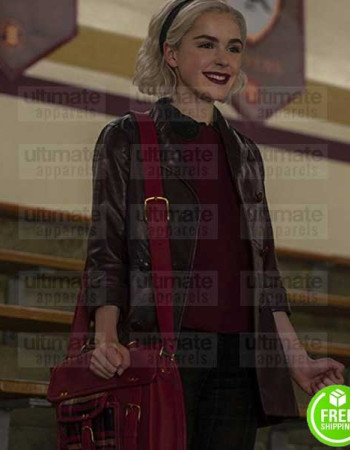 CHILLING ADVENTURES OF SABRINA KIERNAN SHIPKA (SABRINA SPELLMAN) LEATHER COAT