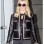 JESSICA SIMPSON BLACK MOTORCYCLE LEATHER JACKET