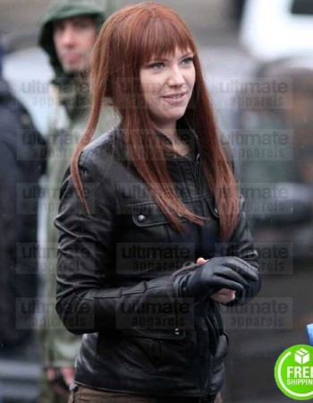 MINDHUNTER ANNA TORV (WENDY) BLACK LEATHER JACKET