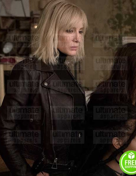 OCEAN'S 8 SANDRA BULLOCK (DEBBIE OCEAN) BLACK BIKER LEATHER JACKET