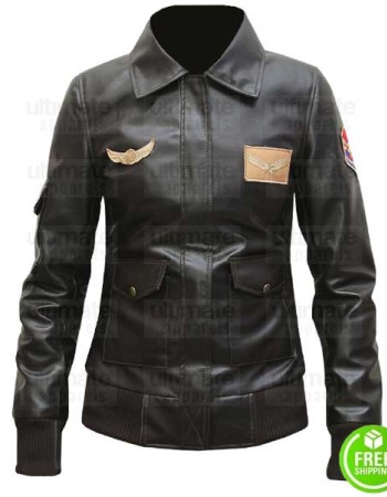 CAPTAIN MARVEL BRIE LARSON AVIATOR FLIGHT BROWN JACKET