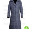 OCEAN'S 8 SANDRA BULLOCK (DEBBIE OCEAN) GREY WOOL TRENCH COAT