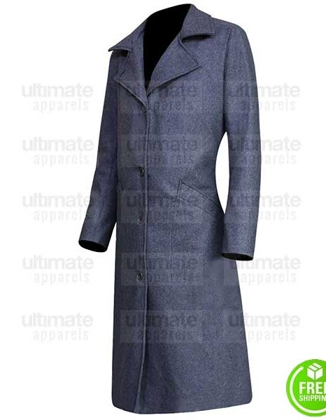 OCEAN'S 8 SANDRA BULLOCK (DEBBIE OCEAN) GREY WOOL TRENCH COAT
