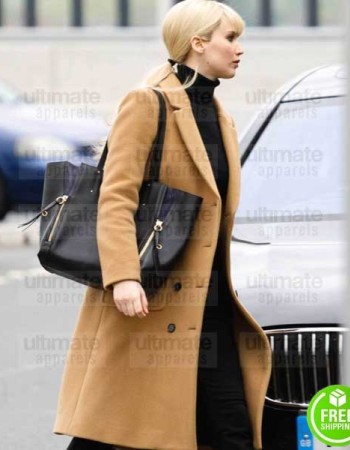 RED SPARROW JENNIFER LAWRENCE (DOMINIKA EGOROVA) BROWN COTTON COAT