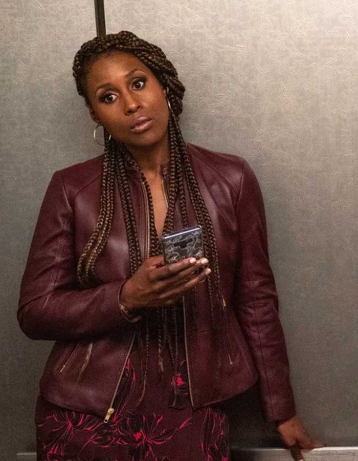 THE LOVEBIRDS ISSA RAE MAROON JACKET