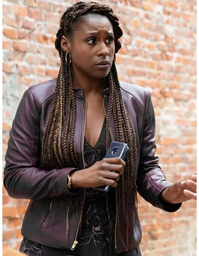 THE LOVEBIRDS ISSA RAE MAROON JACKET