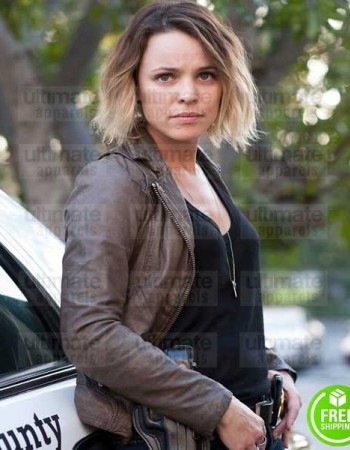 TRUE DETECTIVE RACHEL MCADAMS (ANI BEZZERIDES) BROWN LEATHER JACKET