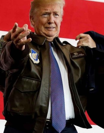 Donald Trump A2 Flight Bomber Leather Jacket