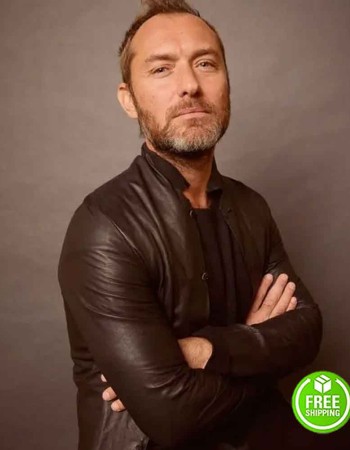 ACURA FESTIVAL VILLAGE JUDE LAW BLACK LEATHER JACKET