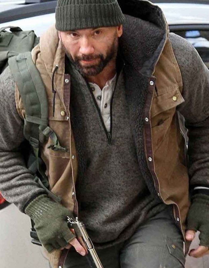 BUSHWICK DAVE BAUTISTA  BROWN COTTON VEST