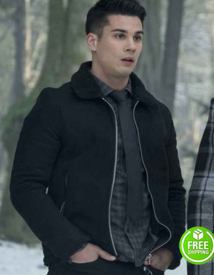 RIVERDALE SEASON 3 DREW RAY TANNER (FANGS FOGARTY) BLACK JACKET