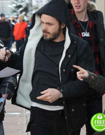 GONE BABY GONE CASEY AFFLECK (PATRICK KENZIE) SHEARLING BLACK COTTON JACKET