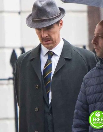 IRONBARK BENEDICT CUMBERBATCH (GREVILLE WYNNE) BLACK TRENCH COAT