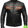 Bill Goldberg Biker Black Leather Jacket