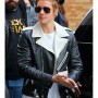 JUSTIN BIEBER BLACK & WHITE BIKER JACKET