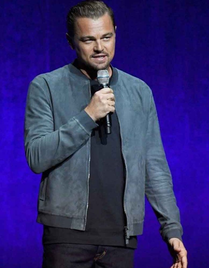 ONCE UPON A TIME IN HOLLYWOOD LEONARDO DICAPRIO BOMBER LEATHER JACKET