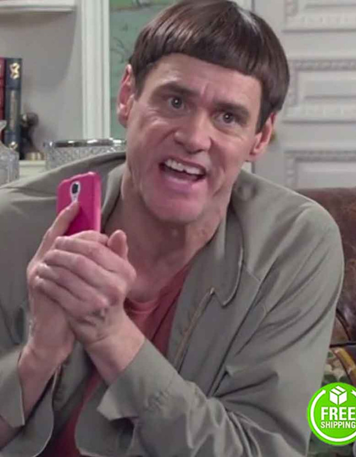 DUMB AND DUMBER JIM CARREY (LLOYD CHRISTMAS) GREY COTTON JACKET