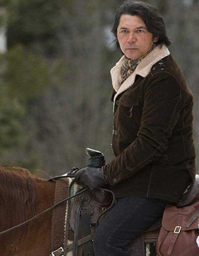 LONGMIRE LOU DIAMOND PHILLIPS BROWN SHEARLING COAT