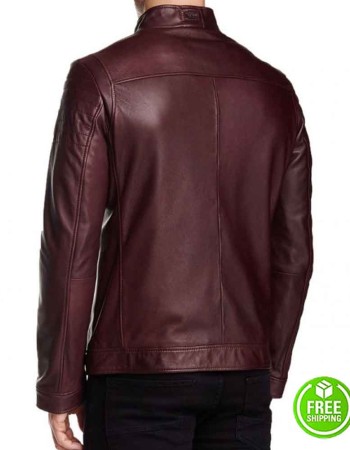 ARROW STEPHEN AMELL (OLIVER QUEEN) MAROON AVIATOR CAFE RACER JACKET