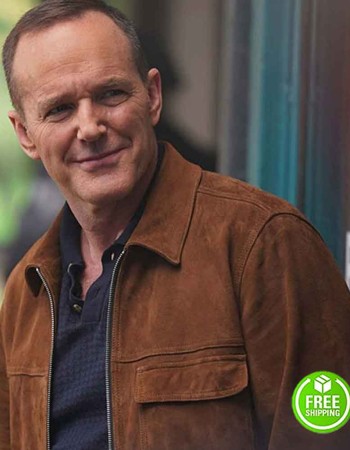 AGENTS OF SHIELD CLARK GREGG (PHIL COULSON) BROWN SUEDE LEATHER JACKET