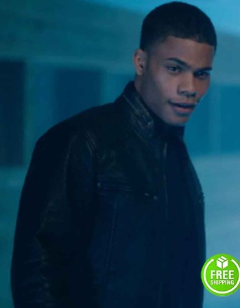 RIVERDALE JORDAN CALLOWAY (CHUCK CLAYTON) BLACK CAFÉ RACER LEATHER JACKET