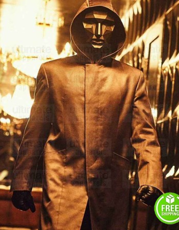 SQUID GAME LEE BYUNG-HUN (FRONTMAN) LEATHER COSTUME COAT