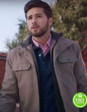 THE CHRISTMAS LISTING TRAVIS BURNS (CHAD EVERETT) GREY COTTON JACKET