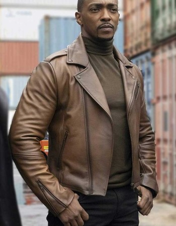 THE FALCON AND THE WINTER SOLDIER ANTHONY MACKIE BROWN JACKET
