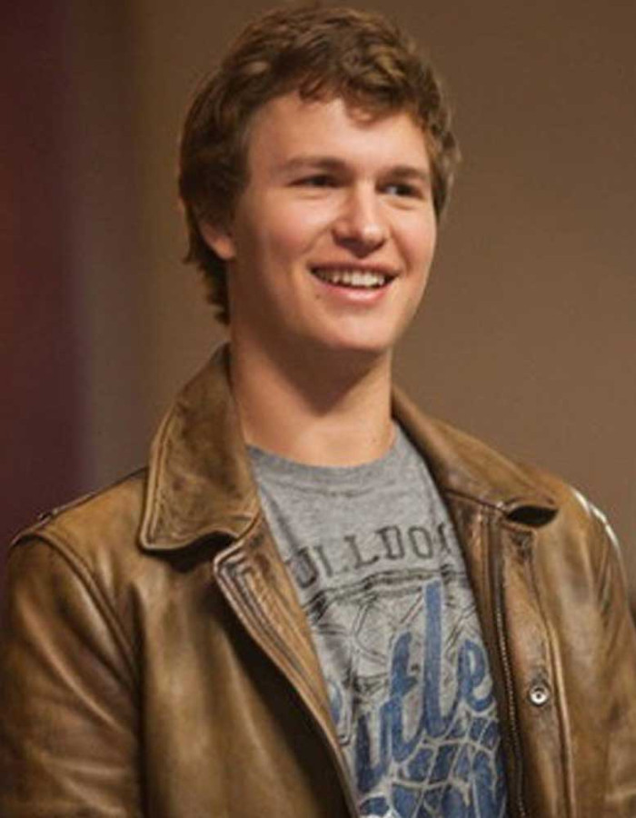 THE FAULT IN OUR STARS ANSEL ELGORT LEATHER JACKET