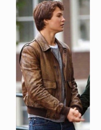 THE FAULT IN OUR STARS ANSEL ELGORT LEATHER JACKET