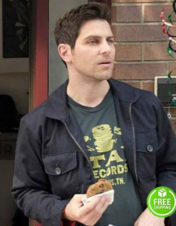 A MILLION LITTLE THINGS DAVID GIUNTOLI (EDDIE SAVILLE) BLACK COTTON JACKET