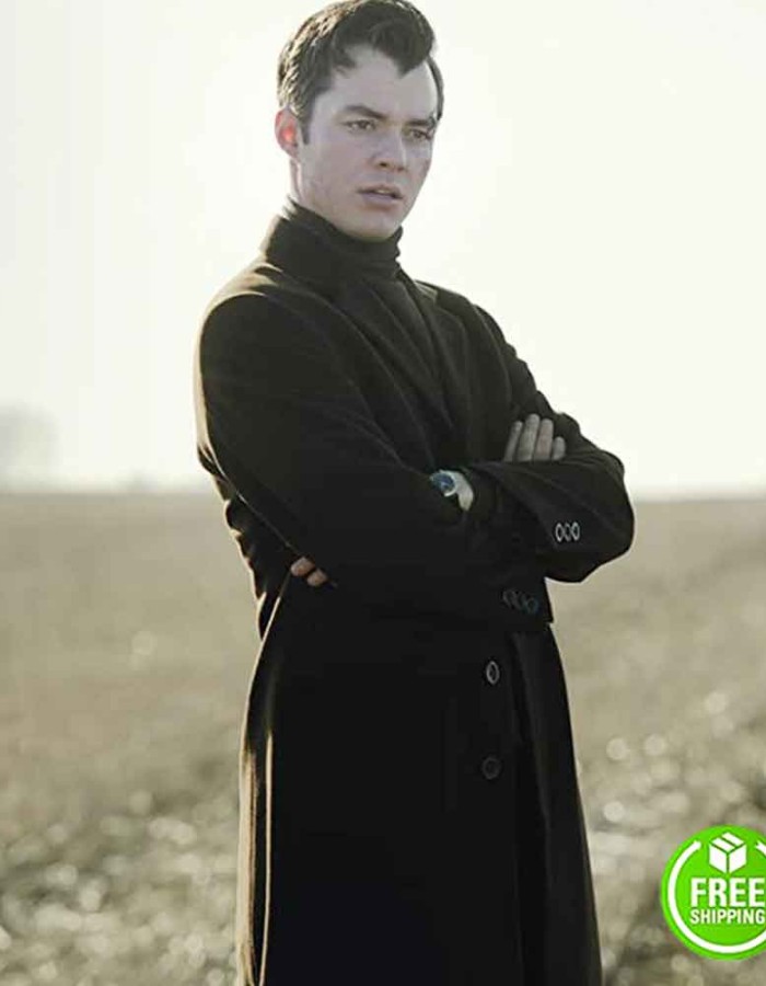 PENNYWORTH JACK BANNON (ALFRED PENNYWORTH) BLACK TRENCH COAT