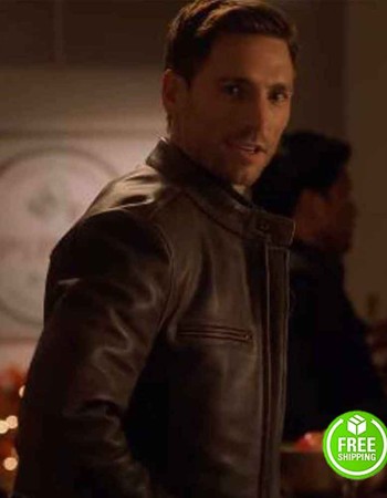 SWEET AUTUMN ANDREW W. WALKER (DEX WALTERS) BROWN LEATHER JACKET